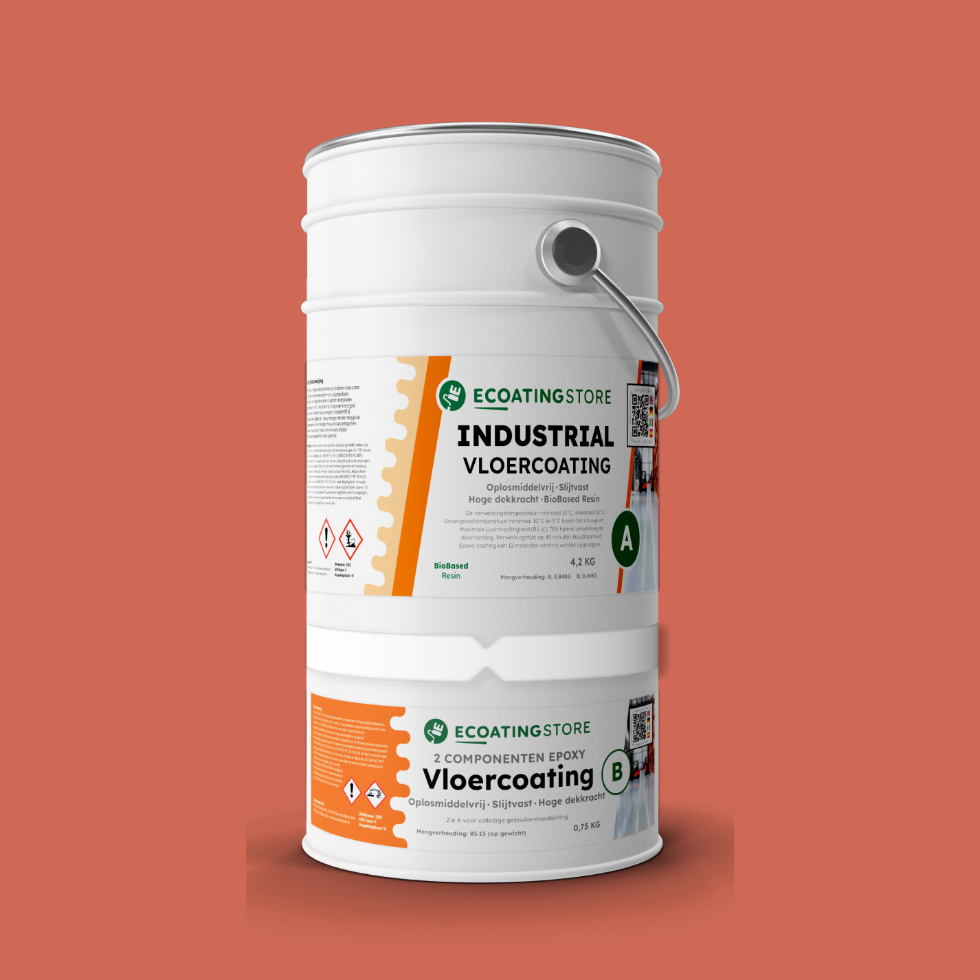 Teollinen lattiapinnoite - RAL 3022