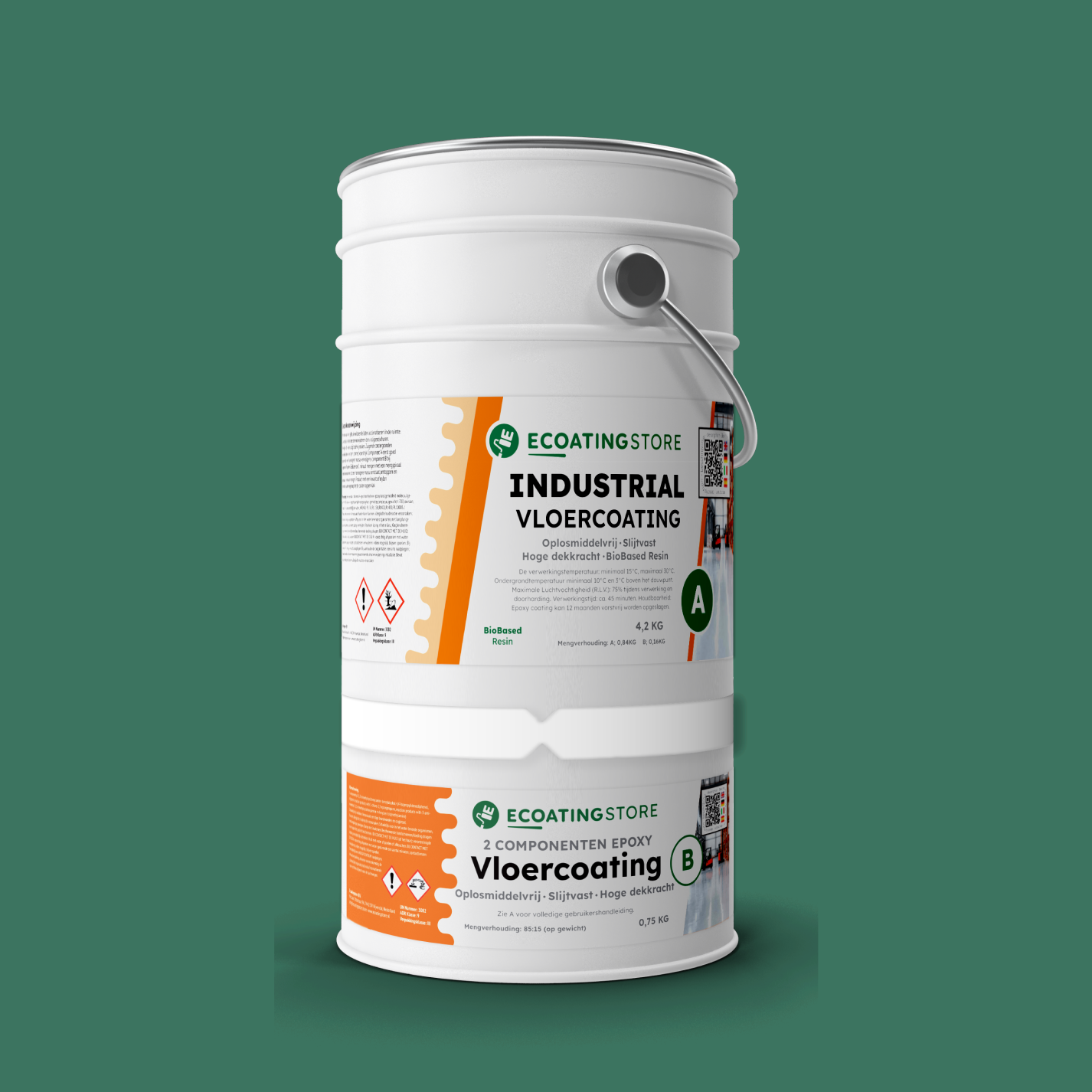 Teollinen lattiapinnoite - RAL 6000