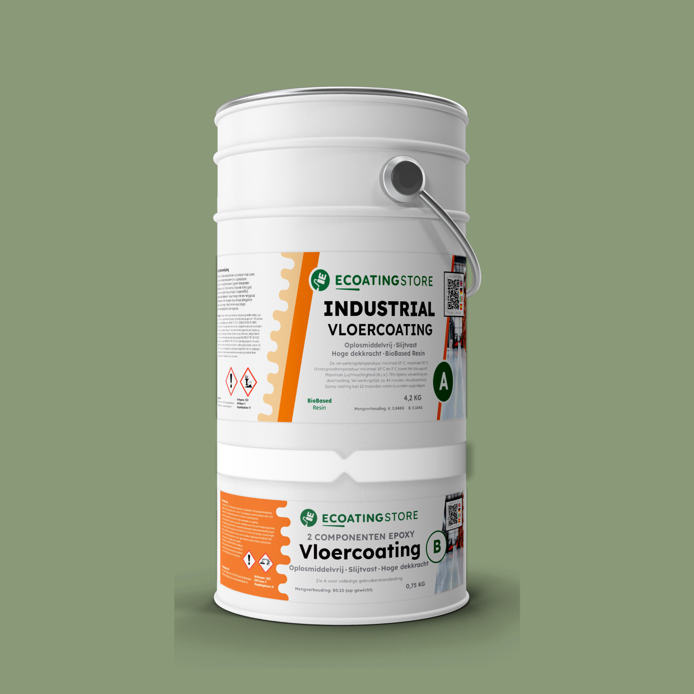Teollinen lattiapinnoite - RAL 6021