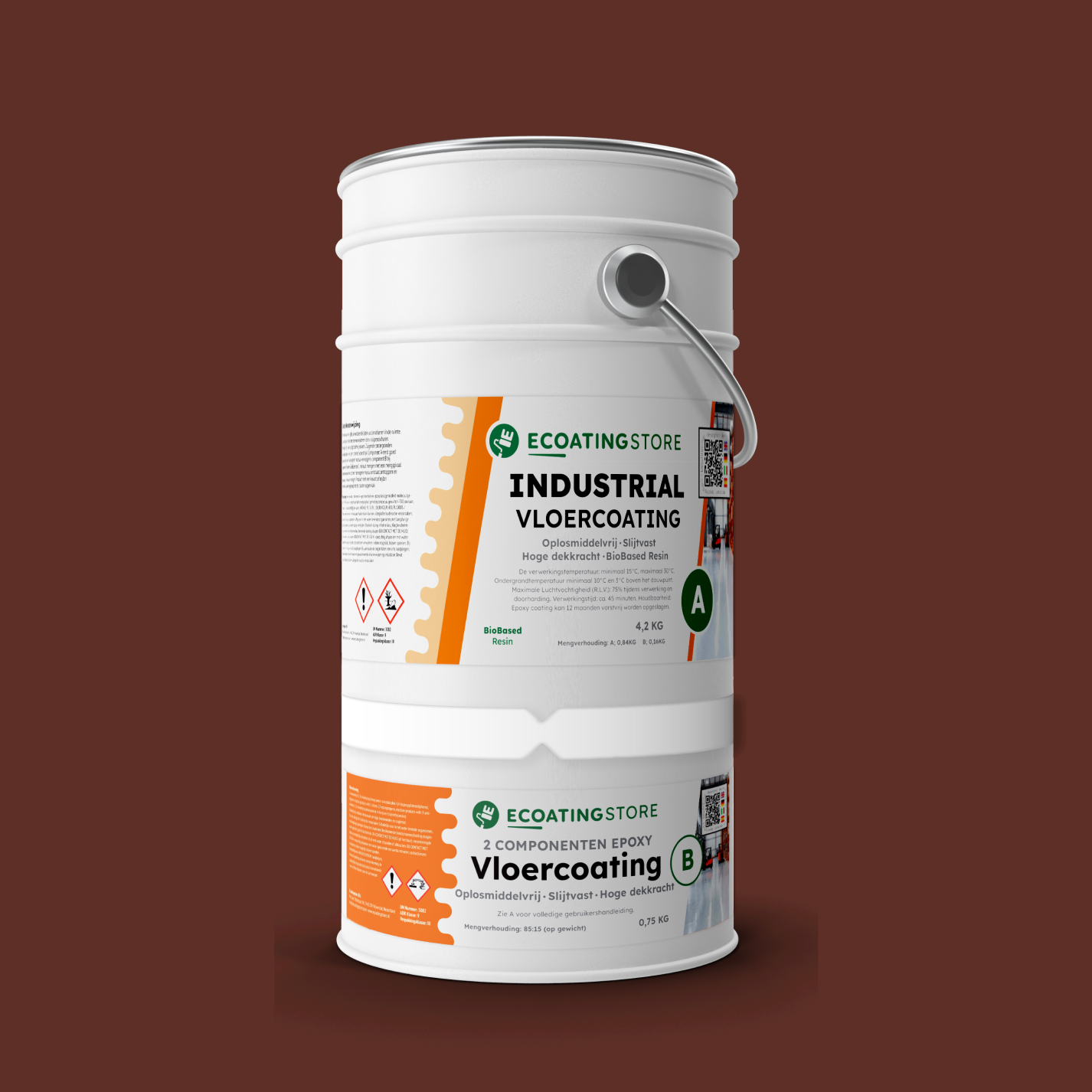 Teollinen lattiapinnoite - RAL 8015